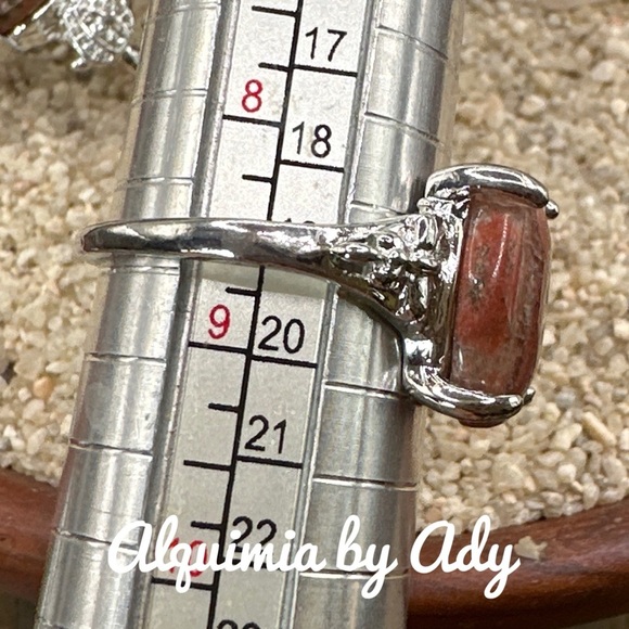 Alquimia Silver and Red Stone Ring - Picture 2 of 2